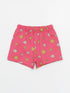 LC Waikiki Crew Neck Printed Baby Girl T-Shirt and Shorts 2-Piece Set
